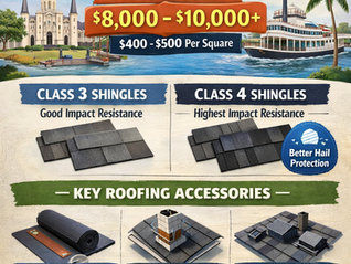 How Much Does a 2,000 sq ft Shingle Roof Cost in New Orleans, Metairie & Kenner?