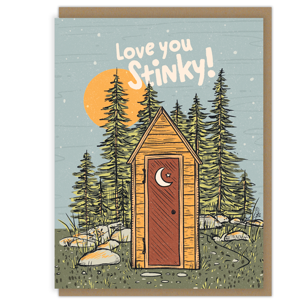 love you stinky card funny outdoors greeting card
