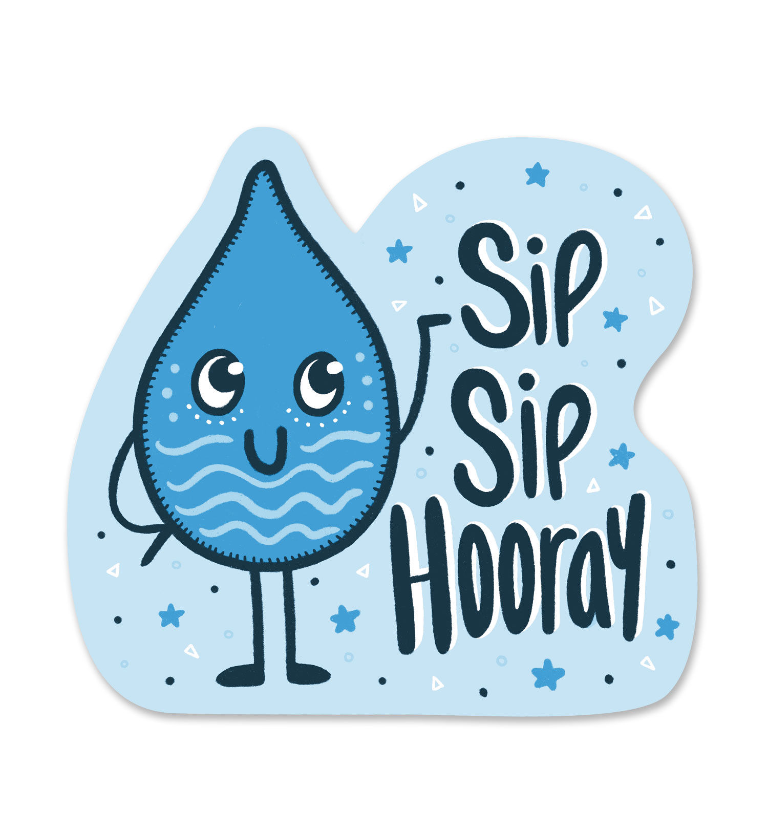Sip Sip Horray Wellness Reminder Sticker