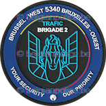 Brigade 2 Patch traffic unit police Bruxelles-Ouest