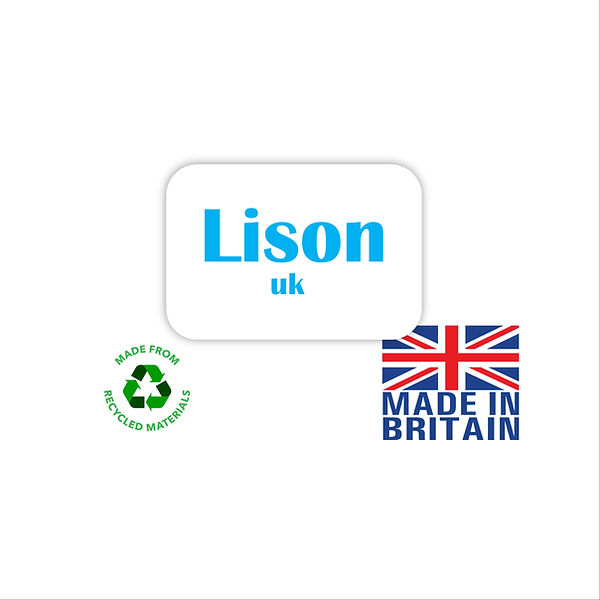 Lison uk, Made from recycled material, Made in britain.