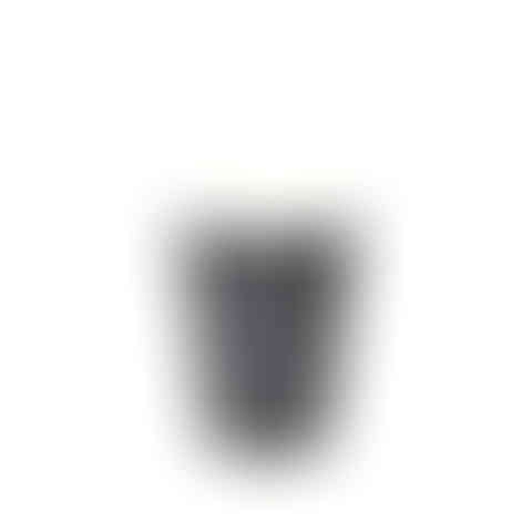 12oz black compostable paper cup on a white background