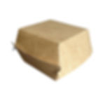 Kraft paper burger box front angle
