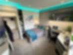 Modern, stylish bedroom in a Loughborough student house.