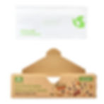 Compostable resealable bags being dispensed from a box