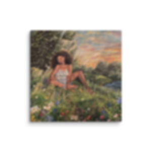 Girl in the Garden - Canvas Print