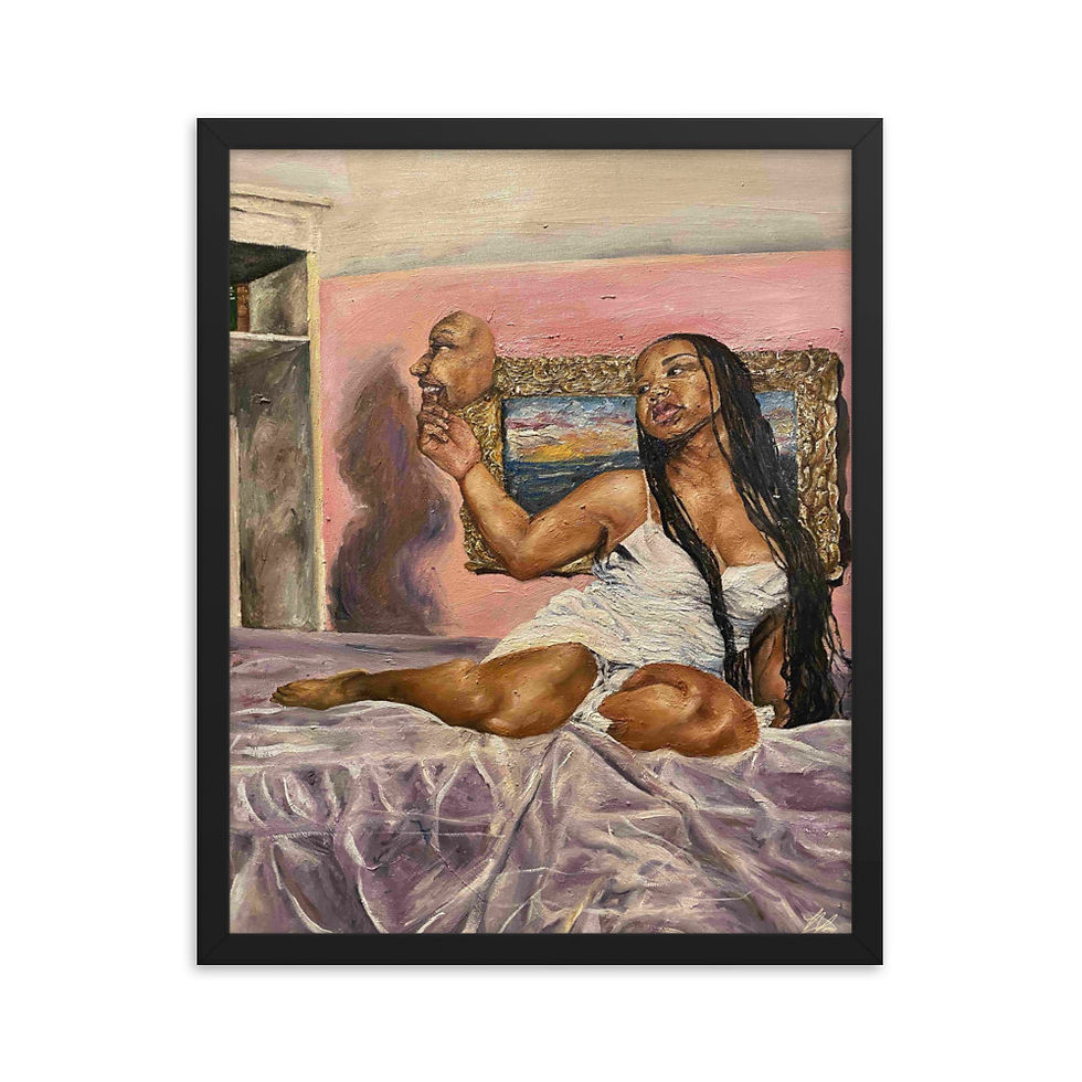 Girl Behind the Mask - Framed poster