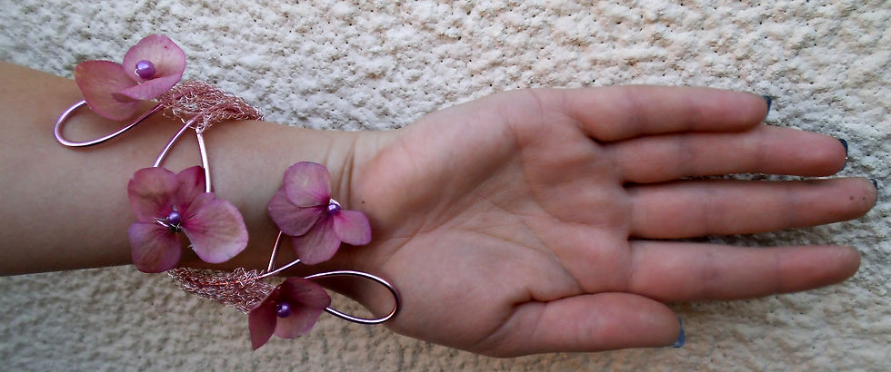 Wrist Corsage with Hydrangea Petals