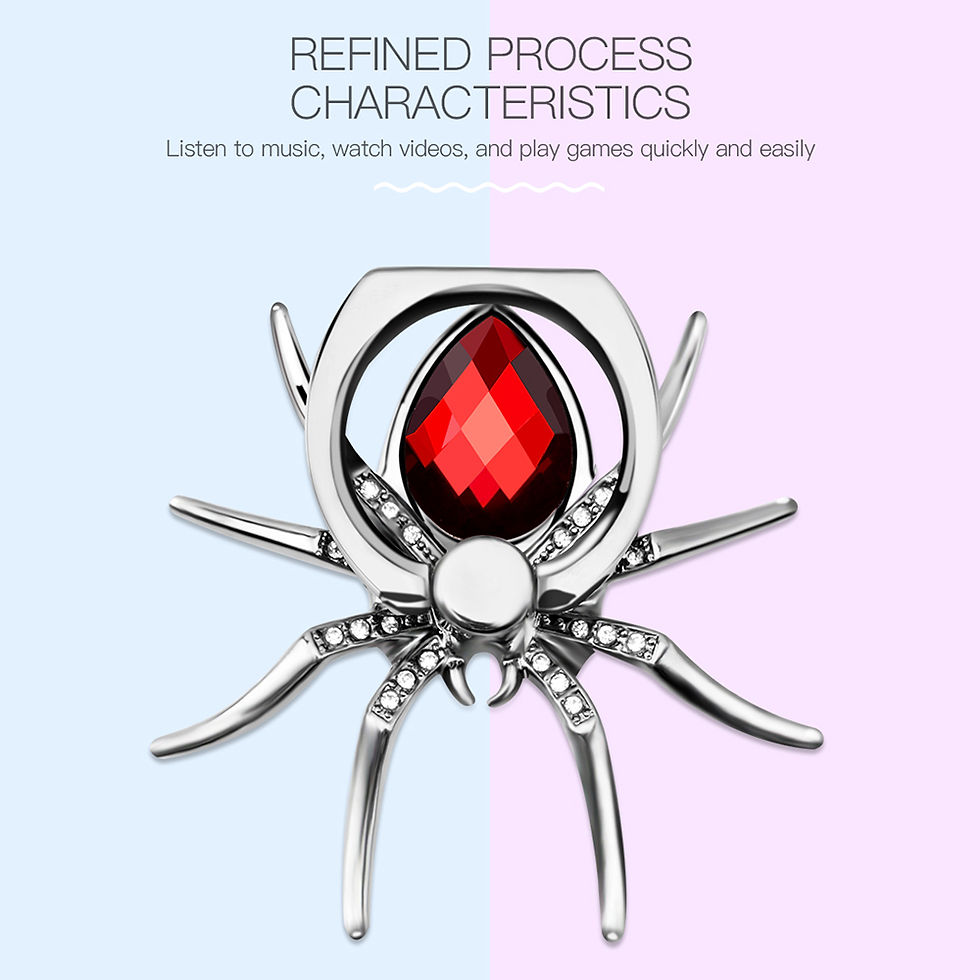 Thumbnail: Creative Spider Ring Phone Holder - Metal Stand