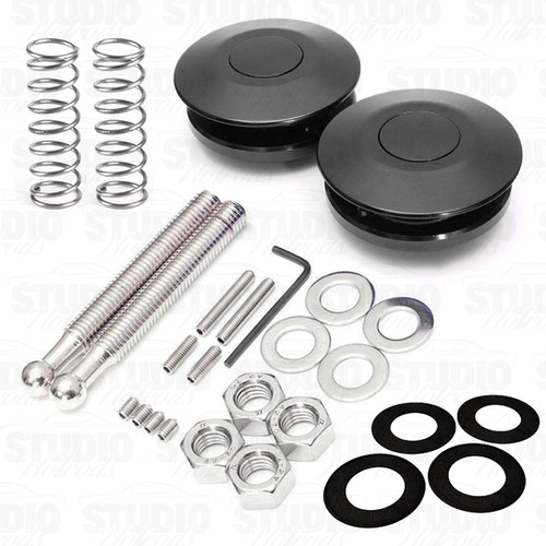 OSHIGH Spring-Neck Button Hood ボタン フード Low-Profile Quick-Latch Push-Button Hood Pin Kit | Studio Hotrods