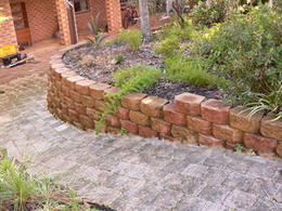 Retaining wall construction on a Sunshine Coast property