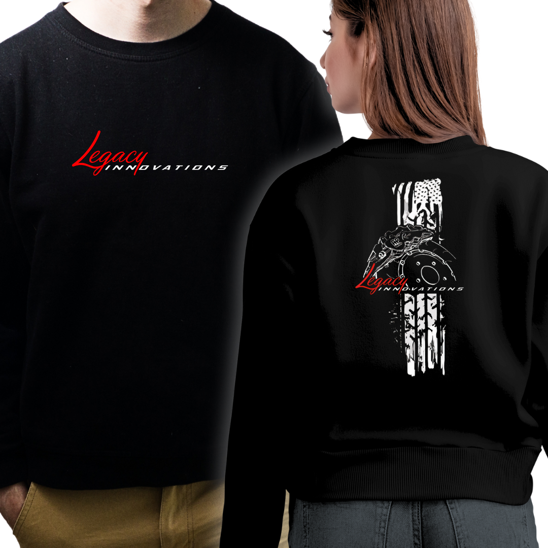 Brake & Flag: Legacy Innovations Crewneck