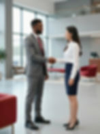 Business professionals building trust through a strategic partnership.