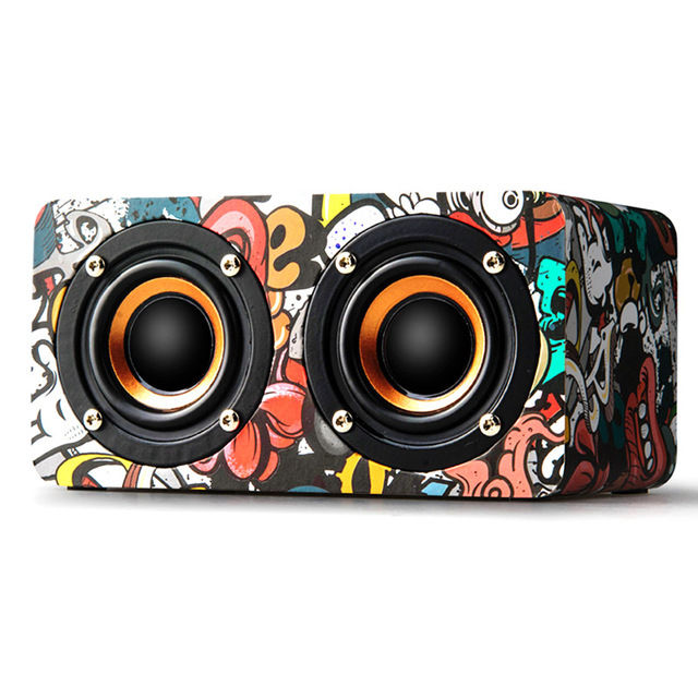 Thumbnail: Mini Portable Wireless Computer Wood Speaker for Phone