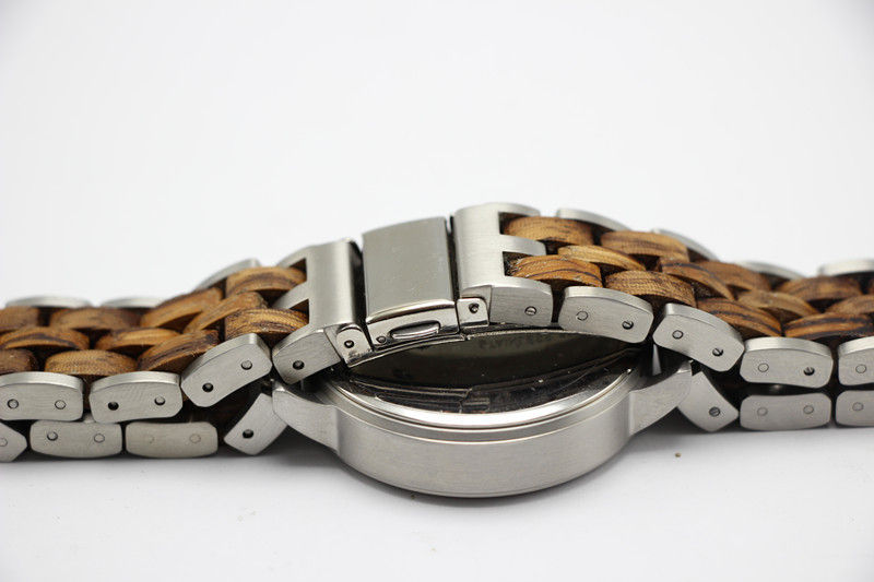 Thumbnail: Zebra wood chronograph wristwatch,wooden watch from EcVendor