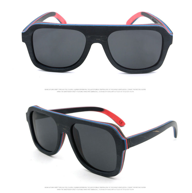 Thumbnail: Pilots Skateboard Unisex Environmental Wooden Luxury Natural Street Sunglass