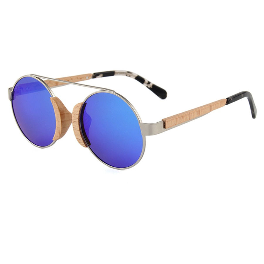 Thumbnail: NEW Unisex Natural Bamboo uv400 TAC Eyewear Wood Luxury Natural Classic Sunglass