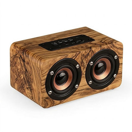 Olive Wood Mini Bluetooth 4.0 HiFi Speaker 10W Dual Loud speaker Olivenholz