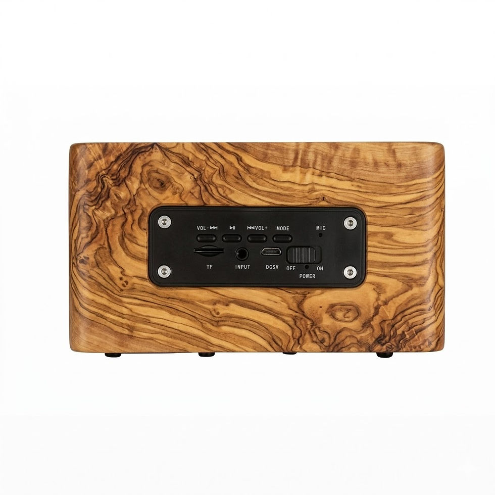 Thumbnail: Olive Wood Mini Bluetooth 5.0 HiFi Speaker 10W Dual Loud speaker Olivenholz