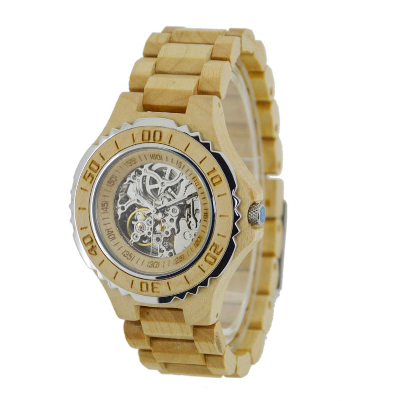 Thumbnail: New Men Automatic Wood Watch Mechanical Design Wooden Watch from EcVendor