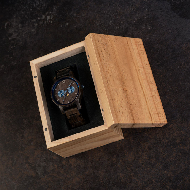 Thumbnail: Custom OEM/ODM Multifunction Wood Watch nigh Mode Wristwatch Relejo Hombre