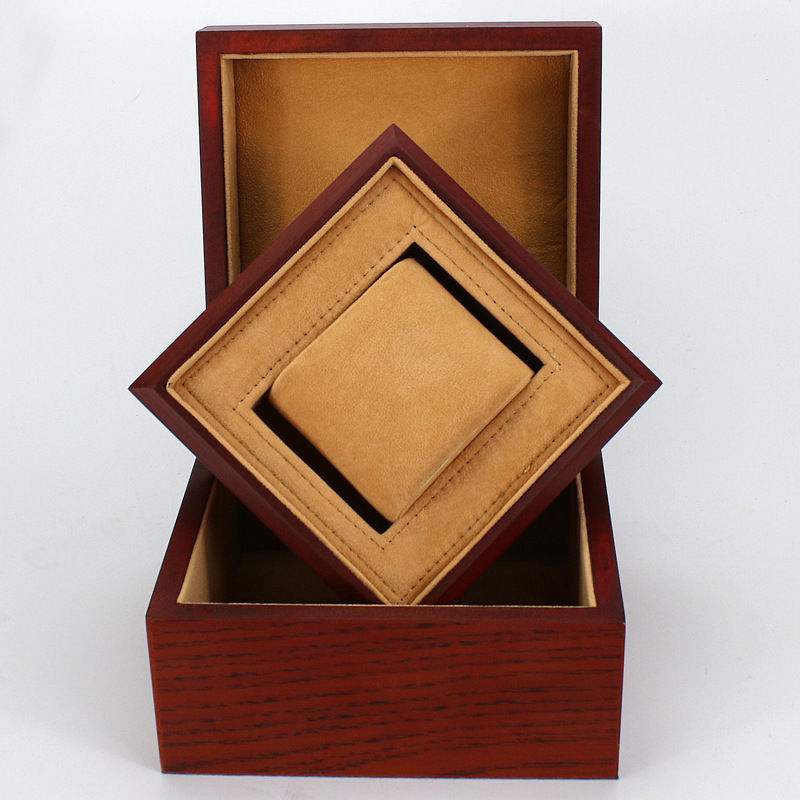 High Quality Cotton inside red watch box wooden design from EcVendor