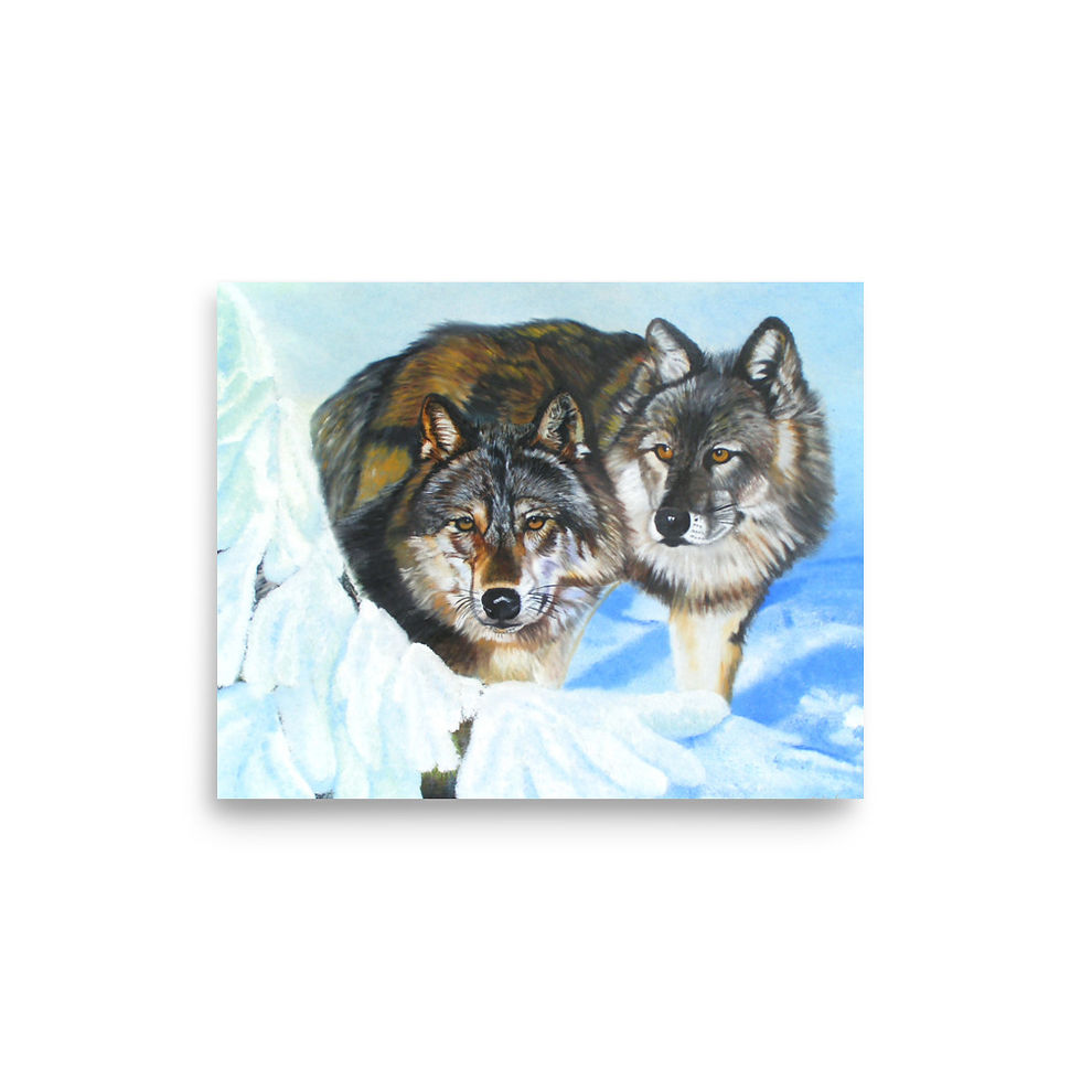 Thumbnail: There Is Only Love - Wolf Print