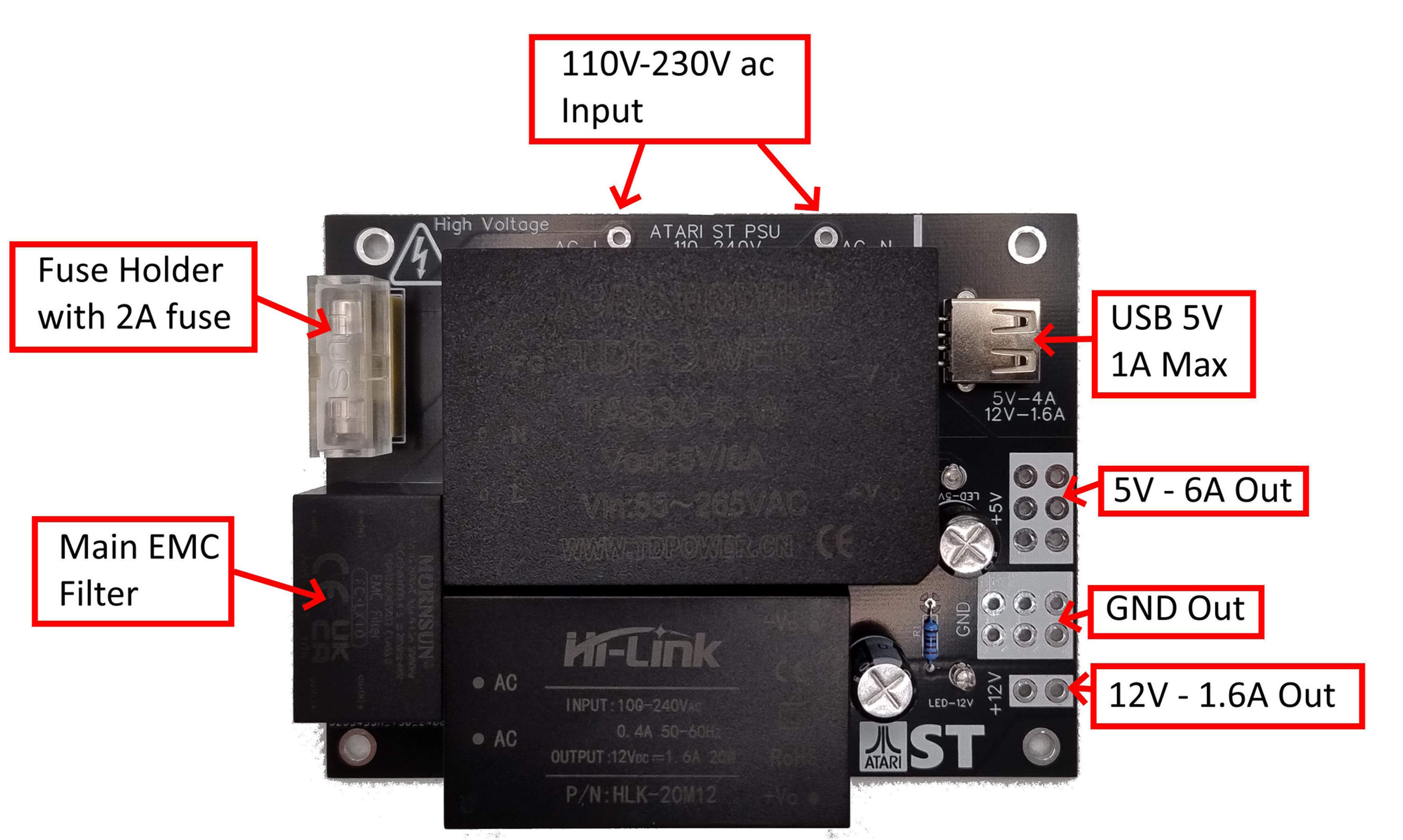Power Supply Replacement for Atari ST - Power Edition