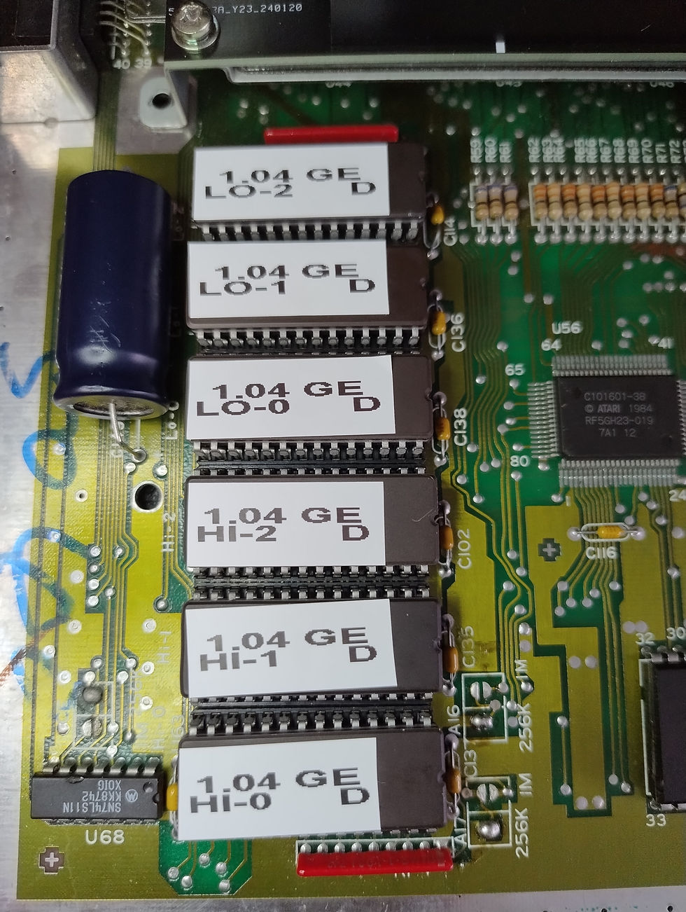 Thumbnail: Atari ST and STF TOS 1.04 German DE upgrade 6 chips kit