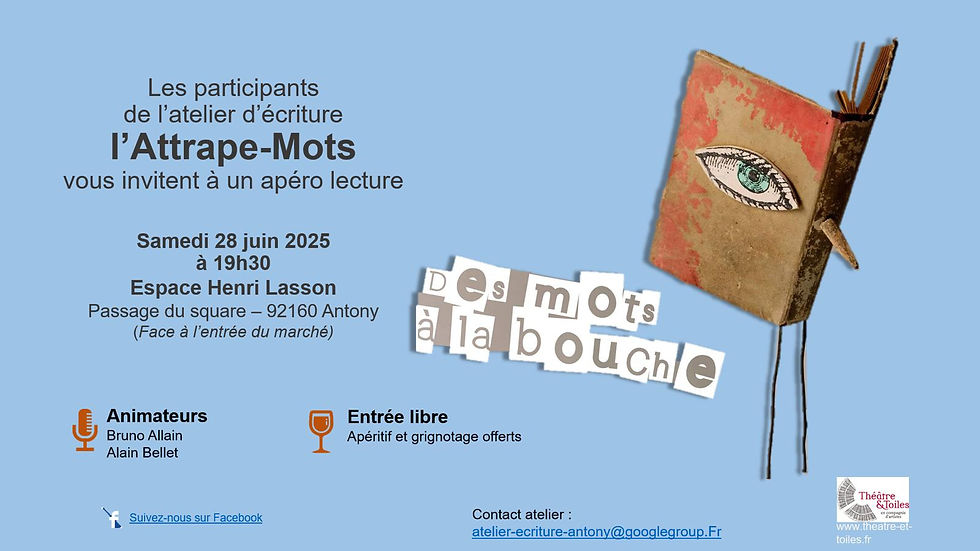 APÉRO LECTURE DE L'ATTRAPE-MOTS 