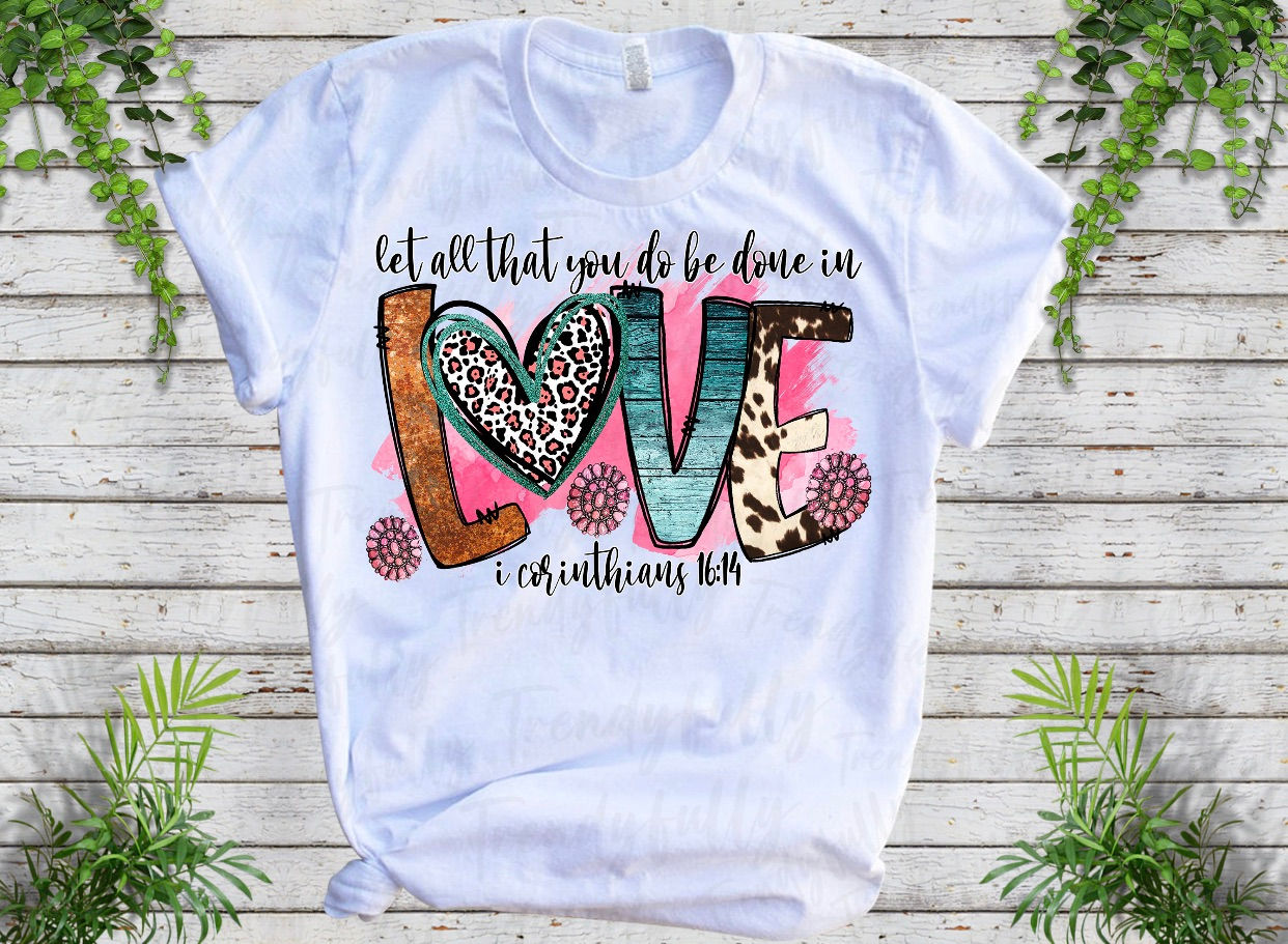 Let All that You Do - Leopard print heart