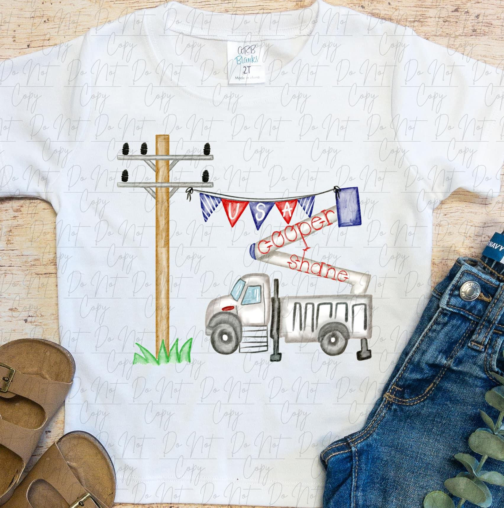 USA Bucket Truck with personalization