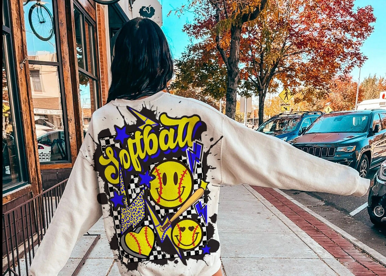 Softball retro design