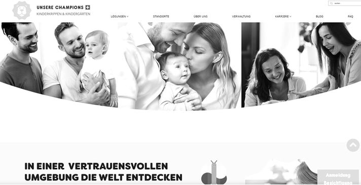 Website von WIX für Kindergarten