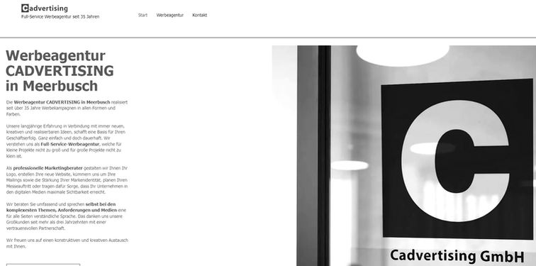 WIX Website Beispiel für Werbeagentur