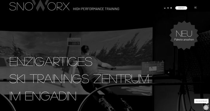 Website von Wix für Sportstudio