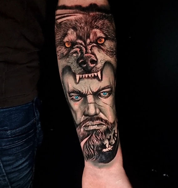 Cover up tattoo beispiel unterarm - nachher