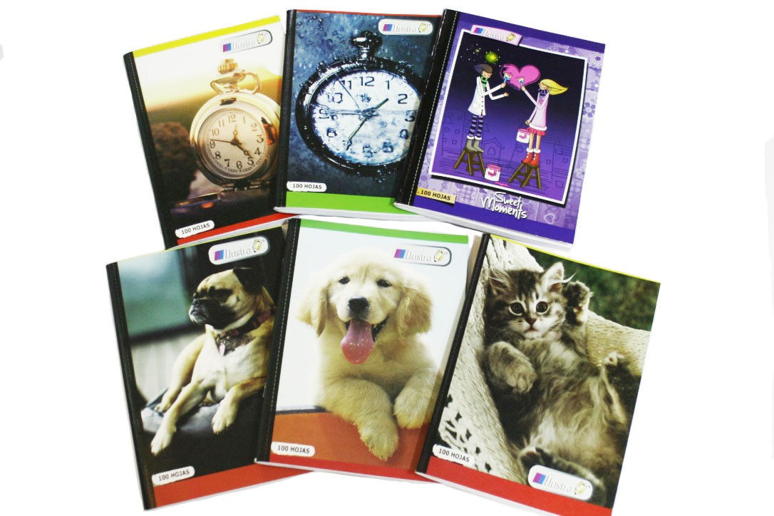 Cuaderno engrapado de 100 hojas