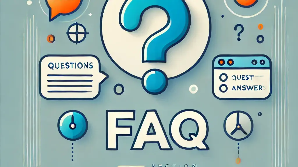 DALL·E 2025-02-02 14.36.22 - A clean and modern illustration for a FAQ section, featuring