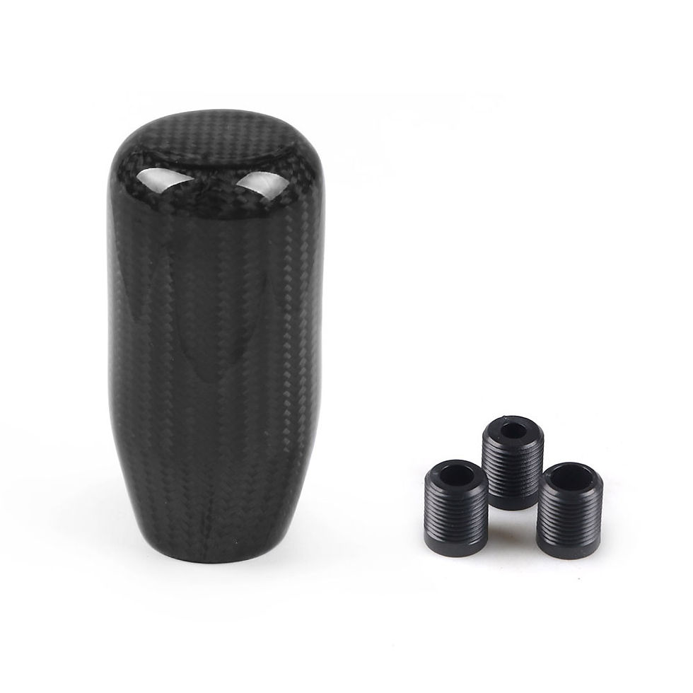 Thumbnail: black sim racing carbon fibre gear knob kit with adaptors