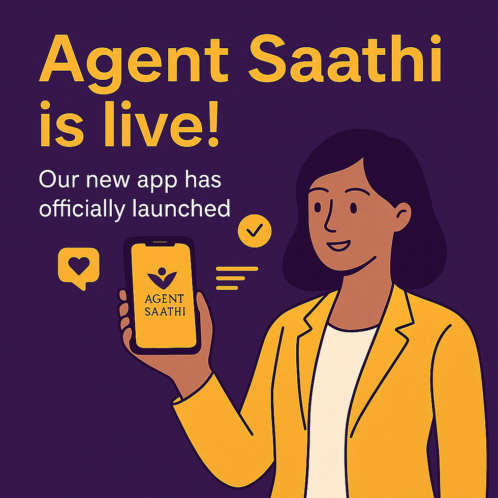 Insurance Agent using Agent Saathi App