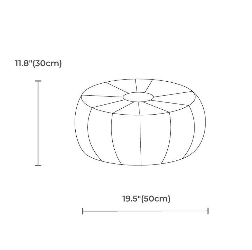 Thumbnail: Moroccan Ottoman Leather Pouf