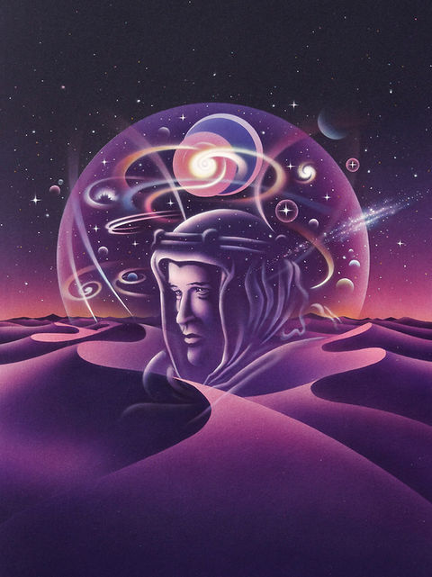 Geist der Wüste. Illustration von Robert Wicki für ein Buch von Jane Sherwood.