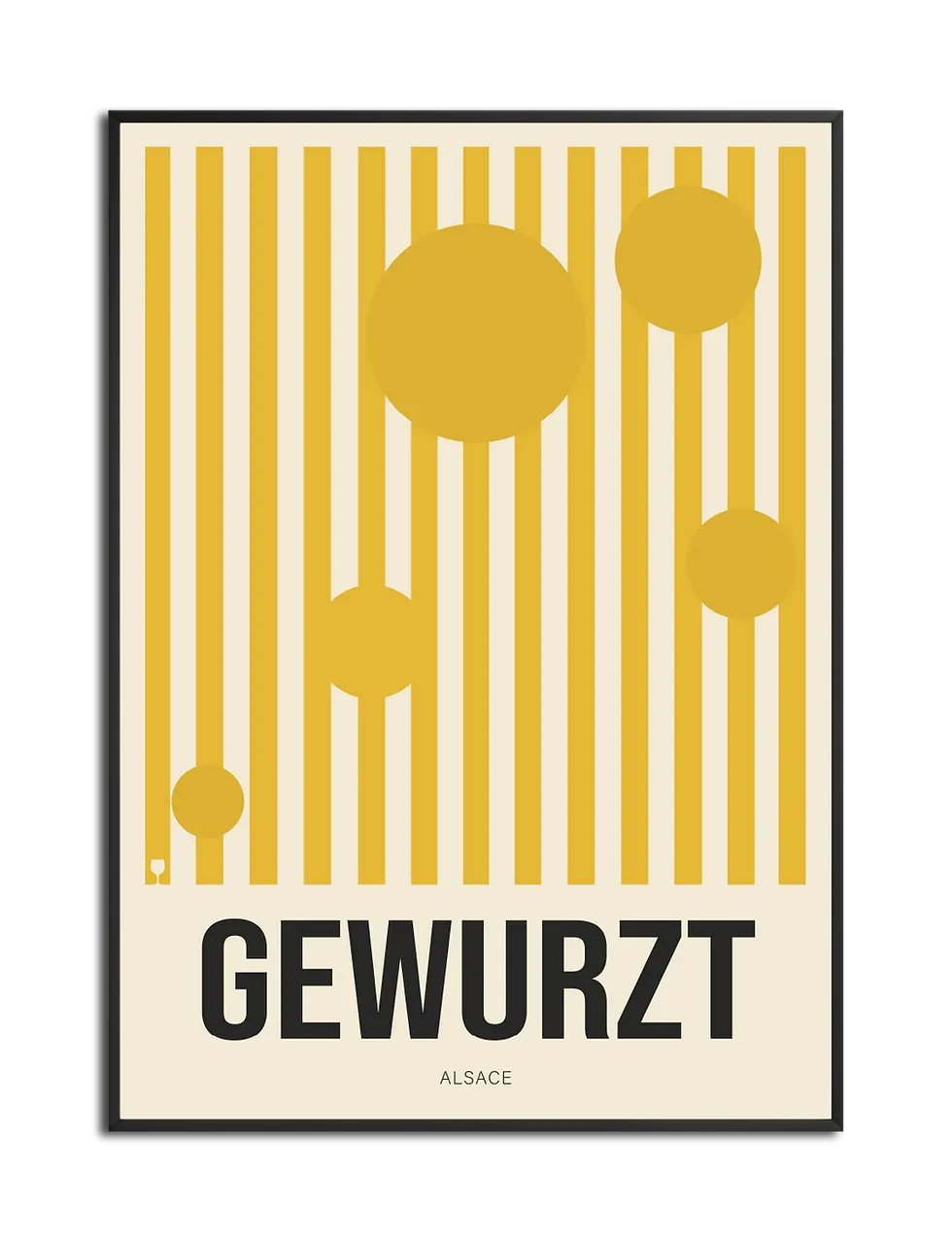 Affiche Gewurztraminer poster cépage blanc Alsace