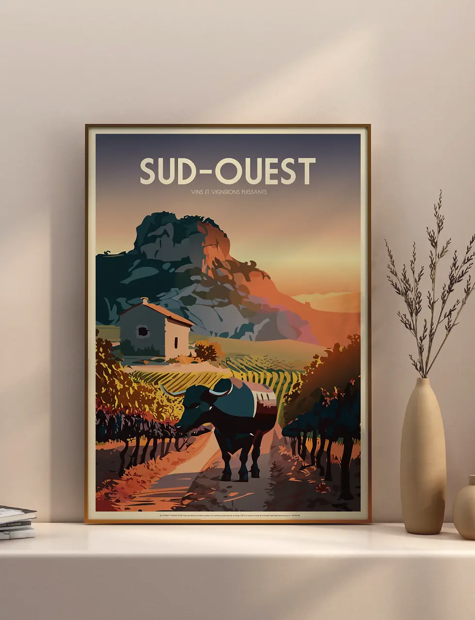 affiche vignoble sud-ouest