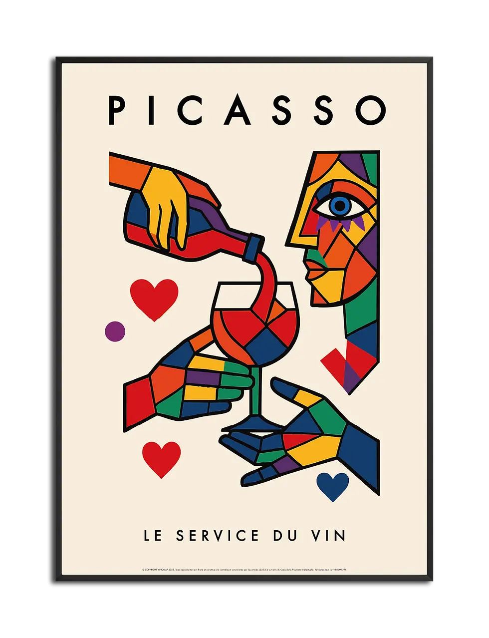 affiche picasso le service du vin vin poster décoration