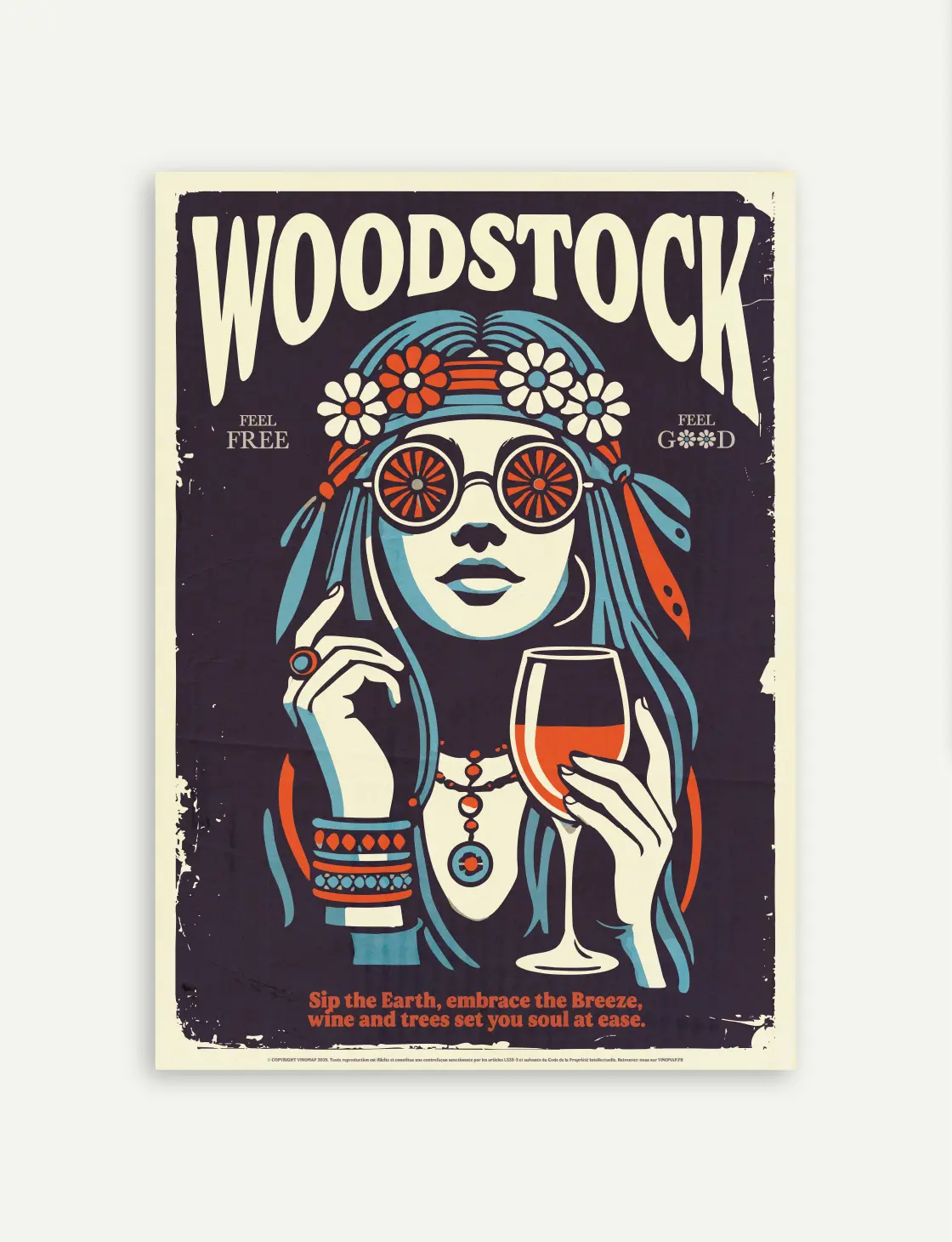 affiche festival woodstock poster vintage