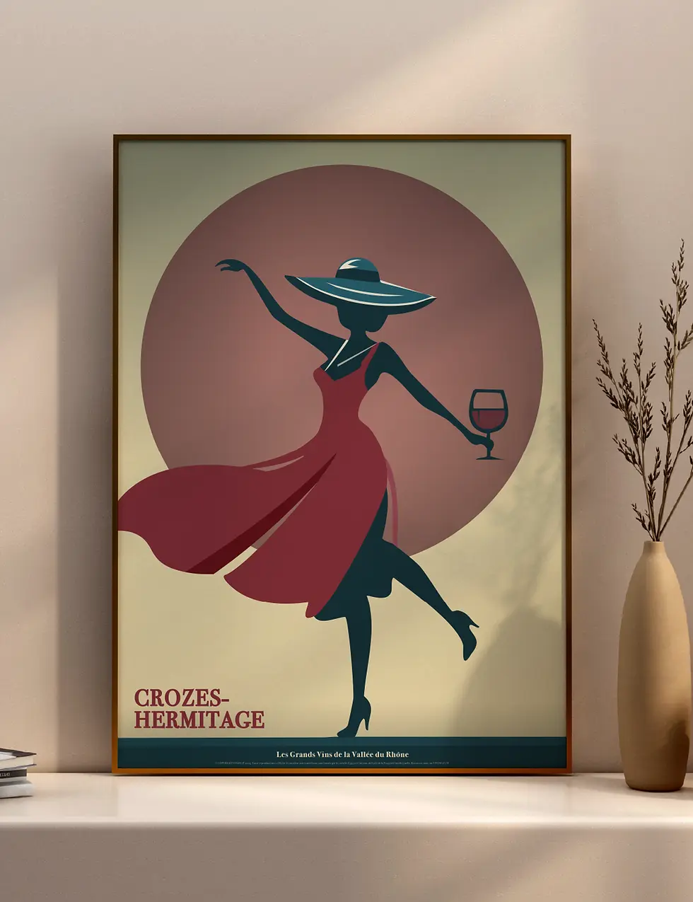 AFFICHE CROZES HERMITAGE restaurant