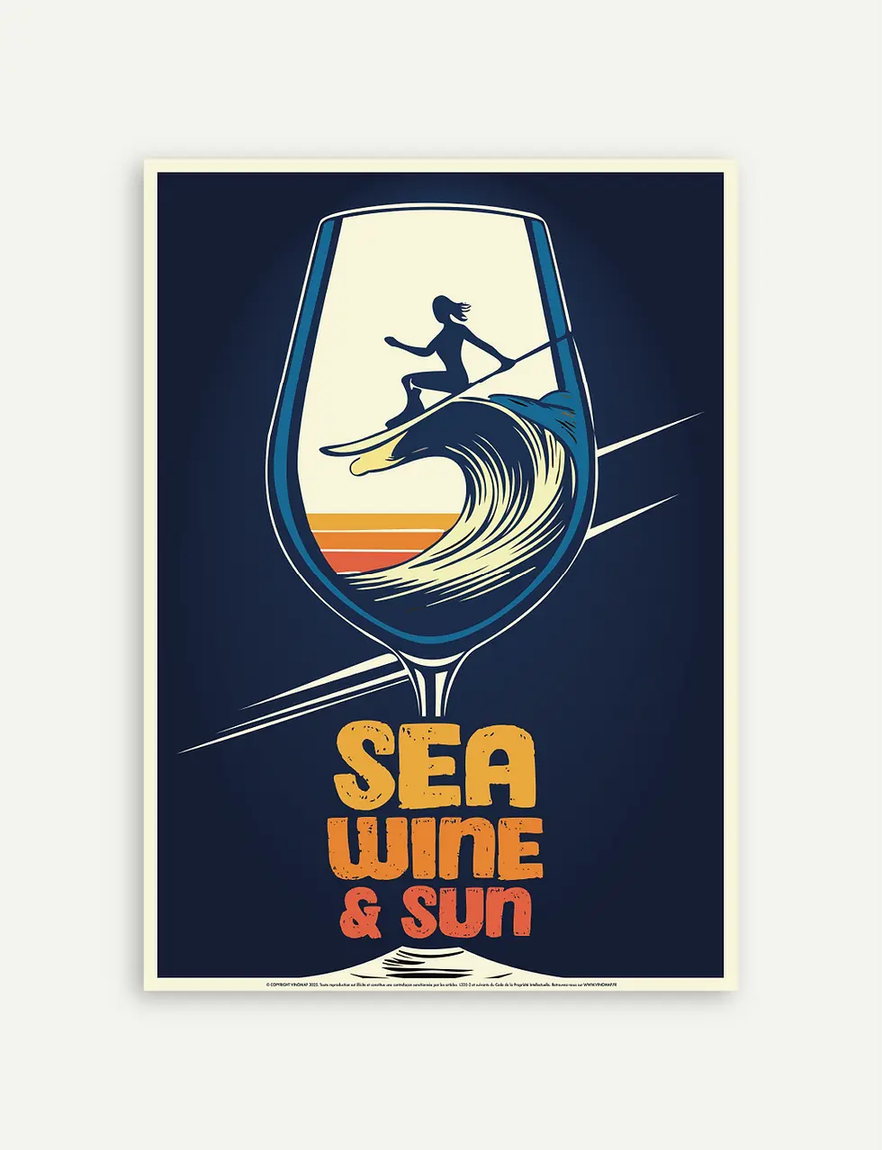 affiche surf poster mural vague