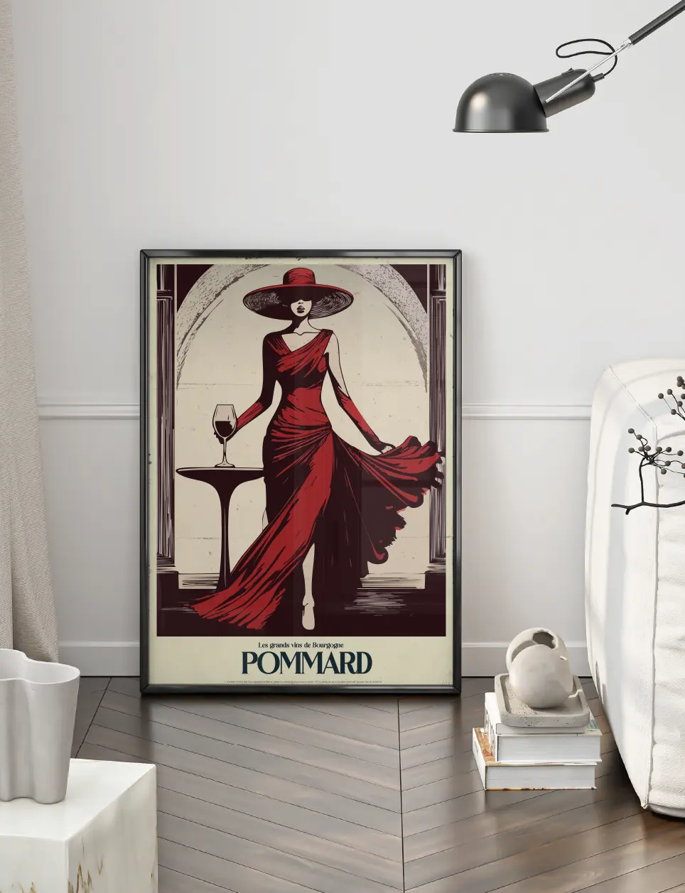 Miniature : Affiche Pommard encadrée en décoration murale poster vin